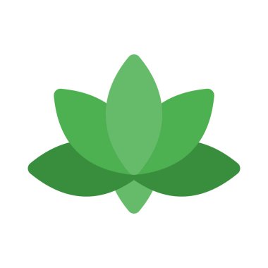 Beyaz bir arkaplanda izole edilmiş bir spa sembolü olarak Lotus