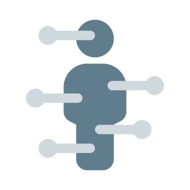 Beyaz arka planda izole edilmiş bir vücutta akupunktur terapisi.