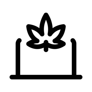 Bilgisayarda yapılan esrar araştırması beyaz arkaplanda izole edildi