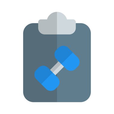 Beyaz arkaplanda izole edilmiş liste için günlük rutin alıştırma