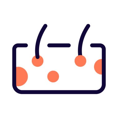 Beyaz arka planda izole edilmiş normal saç çıkıntısı olan deri.