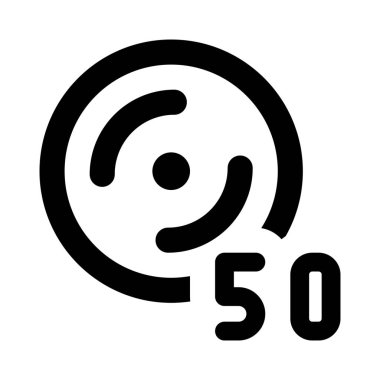 Beyaz zemin üzerinde 50 kilogram dambıl izole edildi