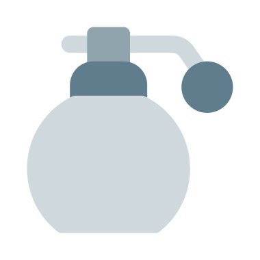 Beyaz arka planda izole edilmiş Retro parfüm şişesi