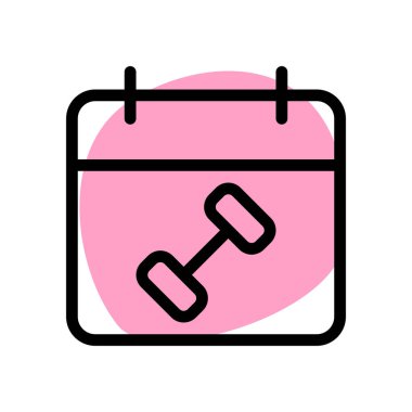 Beyaz arkaplanda izole edilmiş bir takvim üzerinde çalışma programı