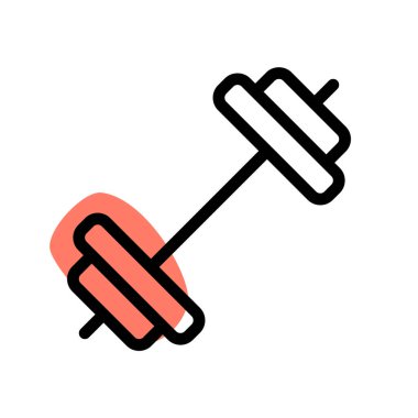 Her iki ucunda bağlı plakalar ile ağırlık kaldırma