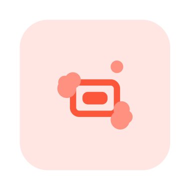 Beyaz zemin üzerinde izole edilmiş anti bakteriyel sabun.