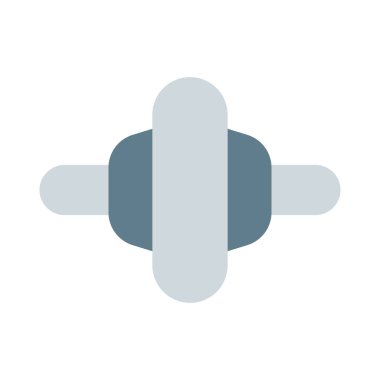 Beyaz arkaplanda izole edilmiş tekerlek iğnesi alıştırması