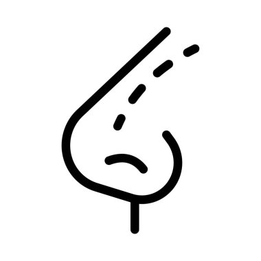 Dar burun düzeltme ameliyat izleri beyaz arkaplanda izole edildi