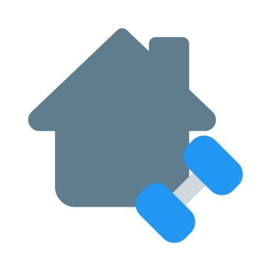 Beyaz arka planda izole edilmiş ev içi alıştırma