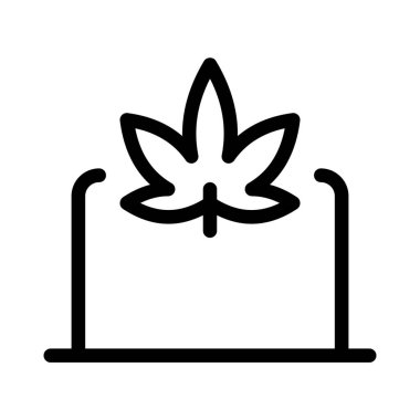 Bilgisayarda yapılan esrar araştırması beyaz arkaplanda izole edildi