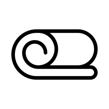 Masaj ve diğer hizmetler için Spa 'da temiz havlu rulosu.