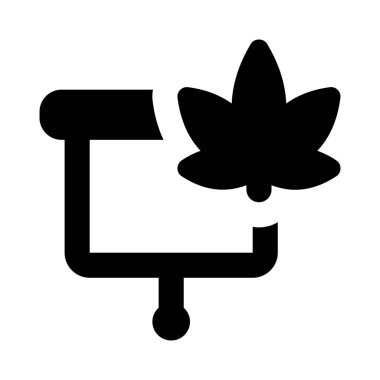 Kenevir zararlı etkilerine ilişkin sunum beyaz bir arkaplanda izole edilmiştir