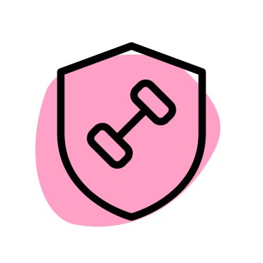 Dezenfekte olmuş spor salonu kılavuzu beyaz arka planda izole edilmiş