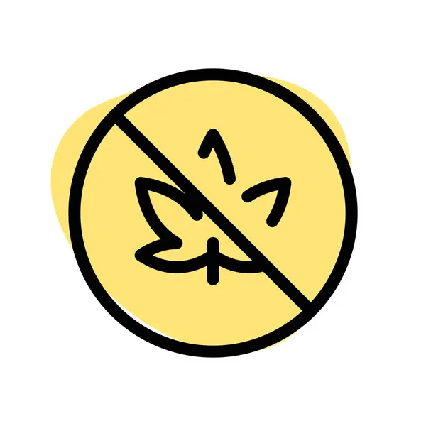 Prohibida Marihuana Cannabis Varios Estados — Archivo Imágenes Vectoriales