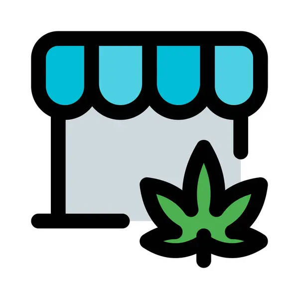Cannabis Marijuana Legal Cultivada Laboratório Disponível Loja —  Vetores de Stock
