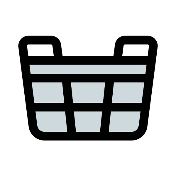 Spa Basket Storage Isolated White Background — Stock Vector