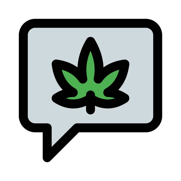Cannabis Marihuana Rehabilitación Drogas Centro Ayuda Chat Apoyo — Archivo Imágenes Vectoriales