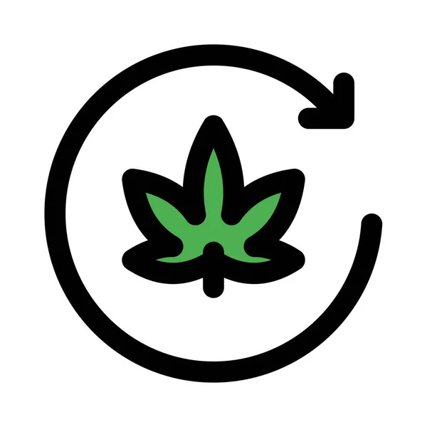 Aplastando Las Hojas Marihuana Cannabis Mortal — Vector de stock