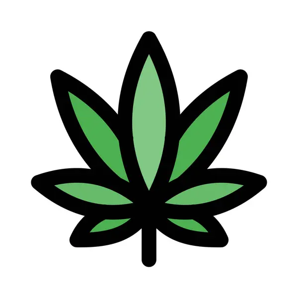 大麻は ユーフォリアを含む様々な精神的および身体的影響を有する — ストックベクタ