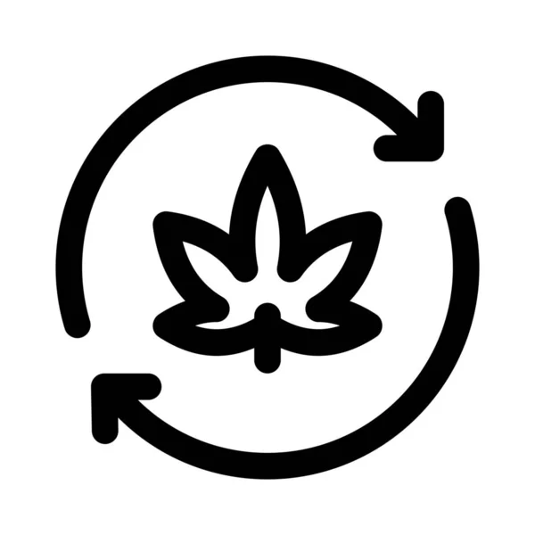 Plante Cannabis Utilisée Principalement Des Fins Médicales Récréatives — Image vectorielle
