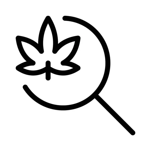 白い背景に隔離された研究大麻の葉 — ストックベクタ