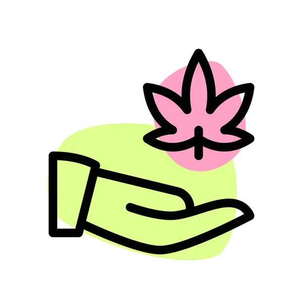 Partager Cannabis Marijuana Isolé Sur Fond Blanc — Image vectorielle