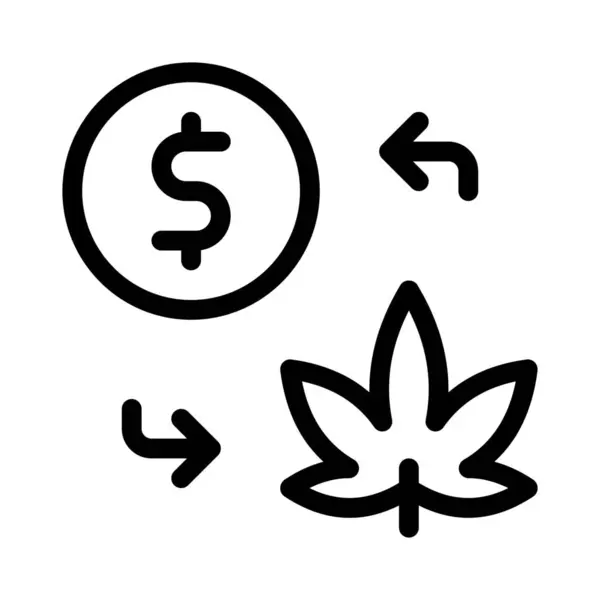 Kupowanie Marihuany Pieniądze Jest Nielegalne Wielu Stanach — Wektor stockowy