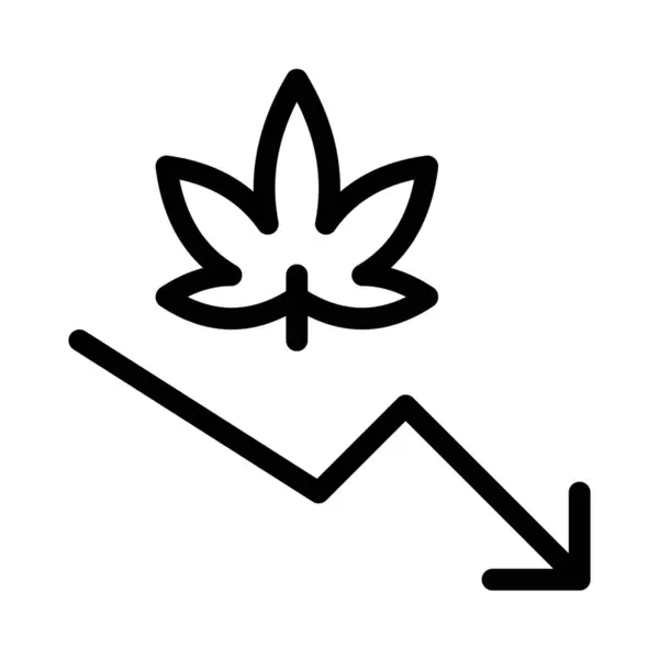 Kannabisz Értékesítése Csökken Ami Kormány Általi Betiltással Jár — Stock Vector