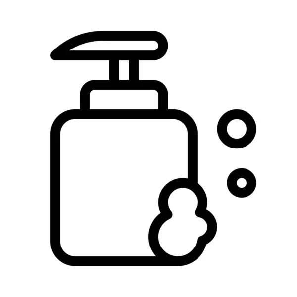 手と顔を衛生する液体の手洗い — ストックベクタ