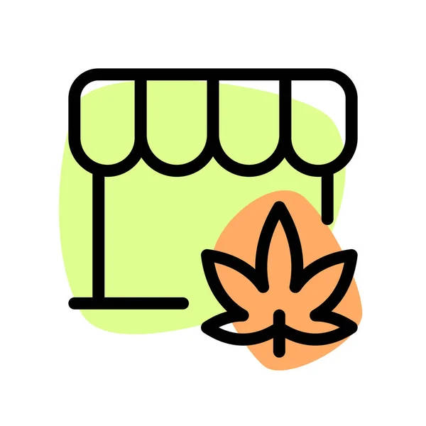 Lab Grown Legal Cannabis Marijuana Available Store — Stock Vector