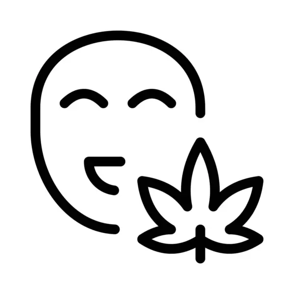 Cannabis Drogově Závislý Opilý Izolované Bílém Pozadí — Stockový vektor