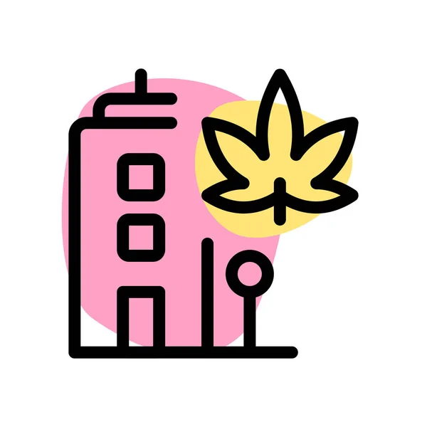 Laboratorní Proces Pěstování Marihuany Budově Zařízení — Stockový vektor