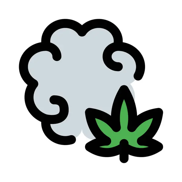 大麻也被称为大麻 一种影响大脑的精神活性药物 — 图库矢量图片