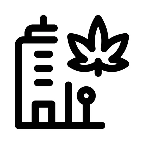 Laboratorieodlad Marijuana Process Anläggningsbyggnad — Stock vektor