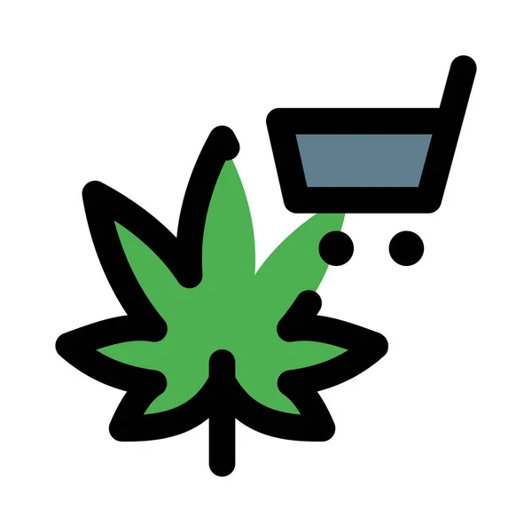 Laboratuvarda Yetiştirilen Marihuana Dükkanlardan Alınabilir — Stok Vektör