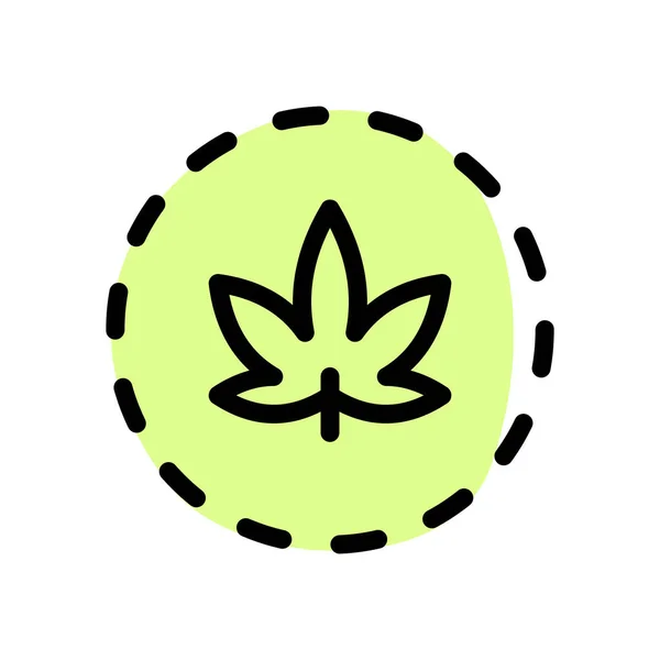 Cannabis Psychoactive Drug Cannabis Plant — Stock Vector