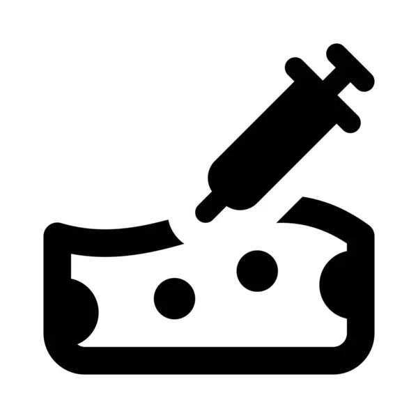 Injection Appliquer Sur Peau Directe Isolée Sur Fond Blanc — Image vectorielle