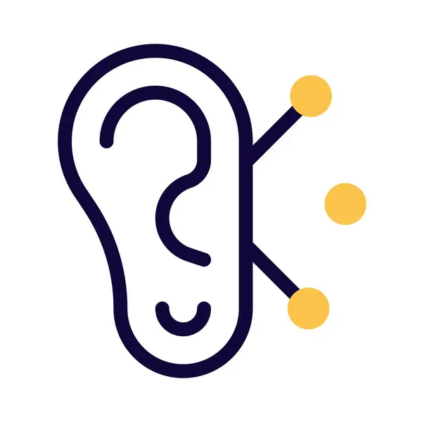 内部治癒のためのスパでの耳鍼治療サービス — ストックベクタ