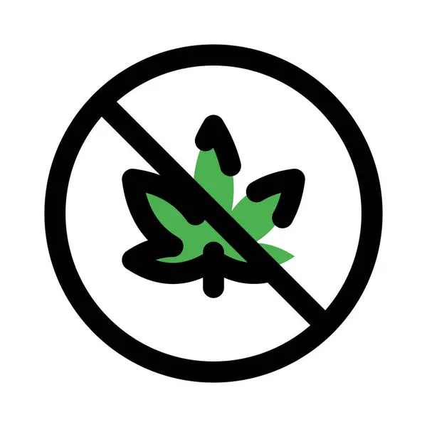 Cannabis Marijuana Joint Banned Multiple States — Stock Vector