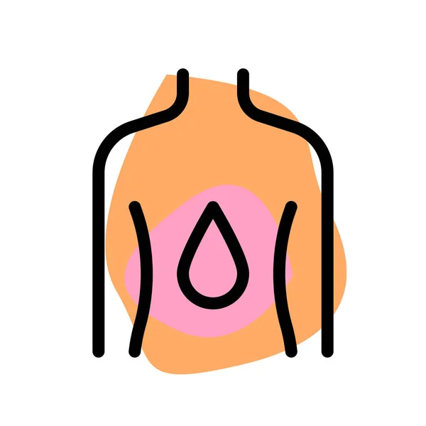 Kvinna Rygg Massage Med Smörjande Helande Olja — Stock vektor