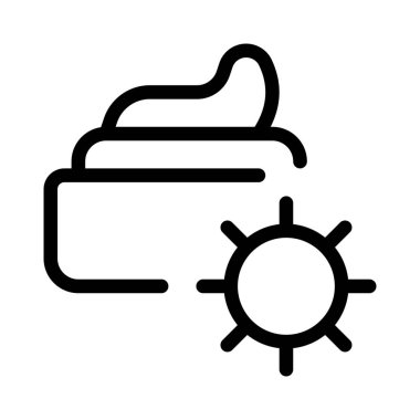 Beyaz arka planda izole edilmiş güneş kremi.