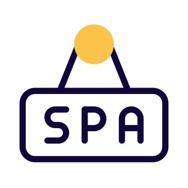 Beyaz arkaplan üzerinde izole edilmiş Spa tabela düzeni