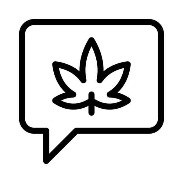 Cannabis Marihuana Lek Odwyki Pomoc Centrum Czat Wsparcie — Wektor stockowy