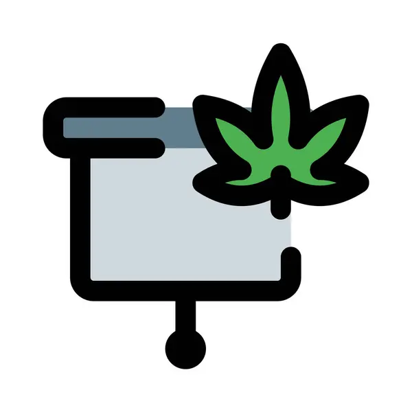 Presentación Sobre Los Efectos Nocivos Del Cannabis Aislados Sobre Fondo — Archivo Imágenes Vectoriales