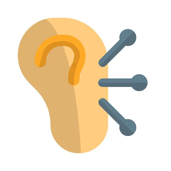 内部治癒のためのスパでの耳鍼治療サービス — ストックベクタ