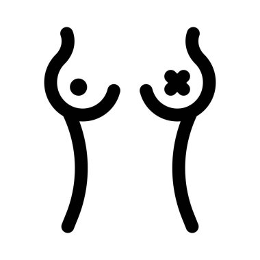 Kanser hastaları için göğüs ameliyatı beyaz arka planda izole edilmiş.