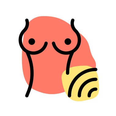 Beyaz arka planda izole edilmiş elektronik ışınlarla göğüs kanseri tedavisi