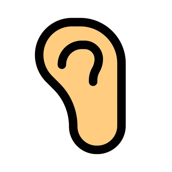 耳は人間とバランスの聴覚の器官です — ストックベクタ