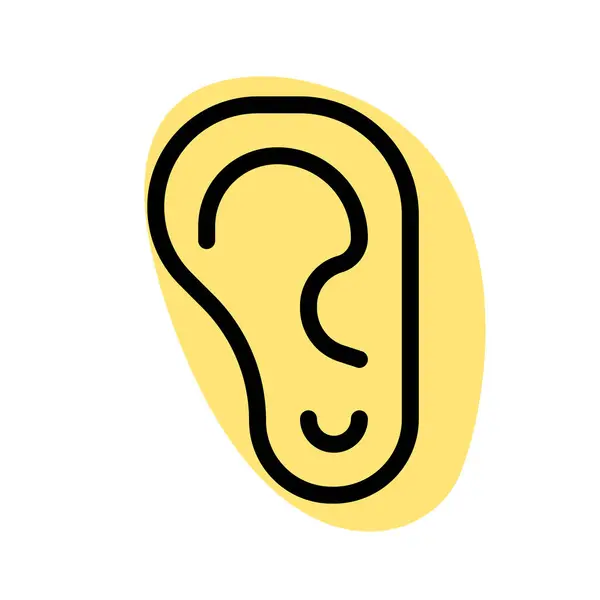 耳は人間とバランスの聴覚の器官です — ストックベクタ