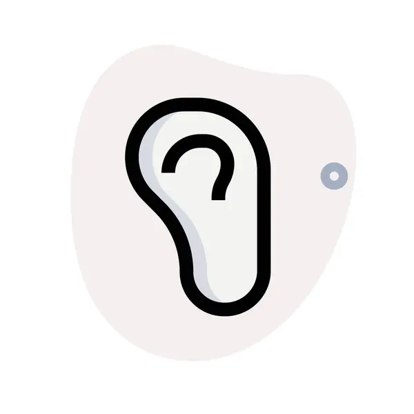 耳朵是人的听觉器官 是平衡的 — 图库矢量图片